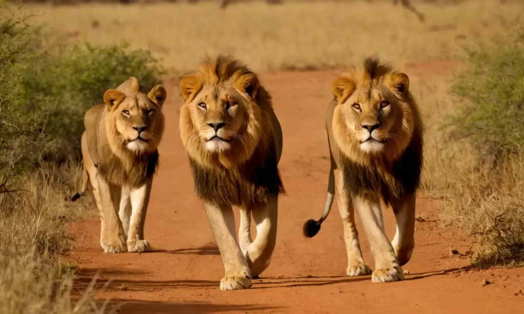 Los leones majestuosos de Tsavo y su historia misteriosa como depredadores implacables destacan en un paisaje africano rico